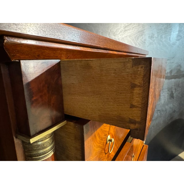 Mid 19th Century Tall French Empire Chest of Drawers, 1840 For Sale - Image 5 of 18