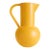 Modern Sculptural Matte Yellow Ceramic Pitcher For Sale