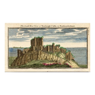 18th Century English Copperplate Architectural Engraving on Hand-Laid Paper, Recently Hand-Colored K For Sale