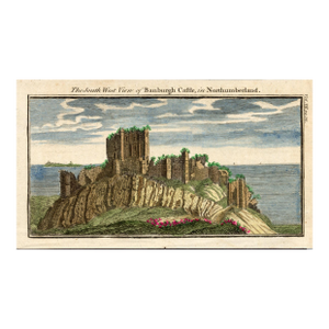 18th Century English Copperplate Architectural Engraving on Hand-Laid Paper, Recently Hand-Colored K