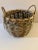 Contemporary Vintage Large Woven Harvest Basket For Sale - Image 3 of 11