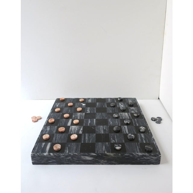 Marble Backgammon and Checkers Game Boardgame Set For Sale - Image 10 of 13