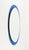 Midcentury amazing oval wall mirror with blue colored mirror frame by Metalvetro Galvorame. Made in Italy in the 1970s. It...