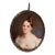 American Portrait Miniature Portrait of a Woman in a White Gown, Signed by Thomas Story Officer For Sale