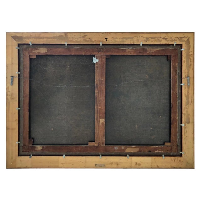 Mid 17th Century "Palace Courtyard" Dutch School Oil Painting, Framed For Sale - Image 11 of 11