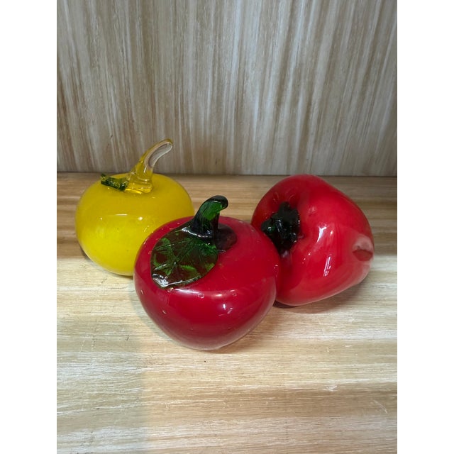 Traditional Murano Handblown Fruits, Set/3 For Sale - Image 3 of 6