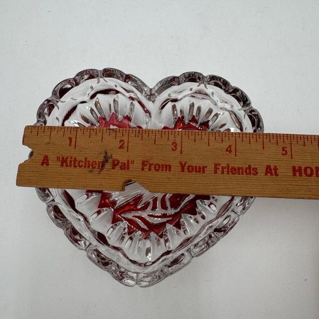 Byrdes Collection Heart Trinket Box by Hofbauer 4.5" 24% Lead Crystal For Sale - Image 9 of 12