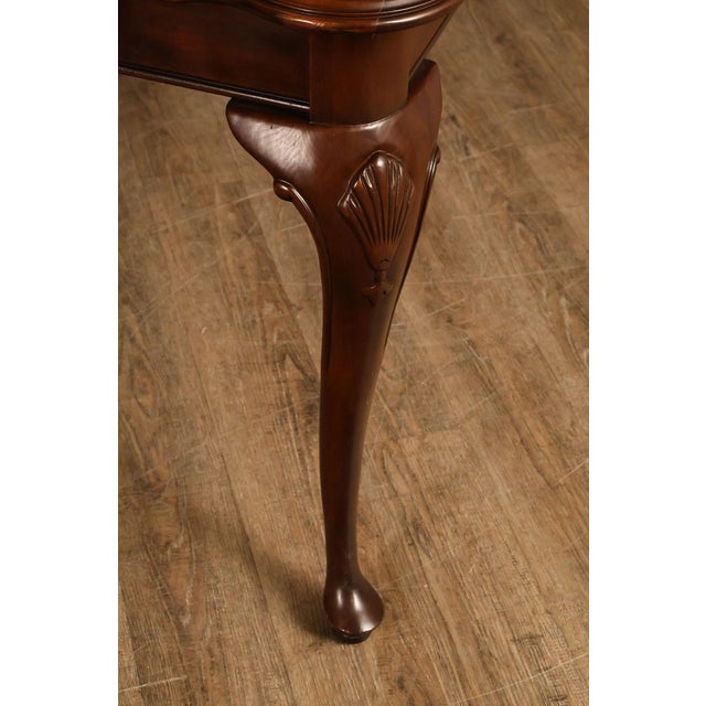 Ethan Allen Queen Anne Style Expandable Cherry Dining Table For Sale - Image 12 of 18