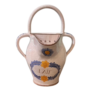 Antique French Pottery Milk Jug