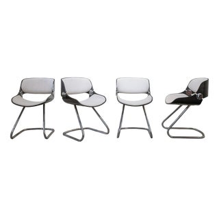 Space Age Dining Chairs attributed to Eugen Schmidt for Soloform, Germany, 1960s, Set of 4 For Sale