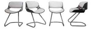 Space Age Dining Chairs attributed to Eugen Schmidt for Soloform, Germany, 1960s, Set of 4