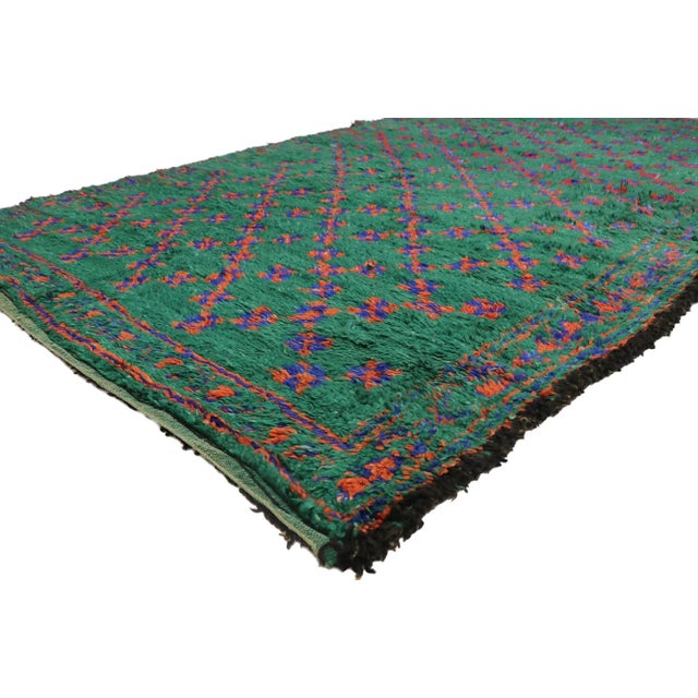 Vintage Berber Beni M'Guild Moroccan Rug with Tribal Style 06'00 x 10'02. Showcasing a bold expressive design, incredible...