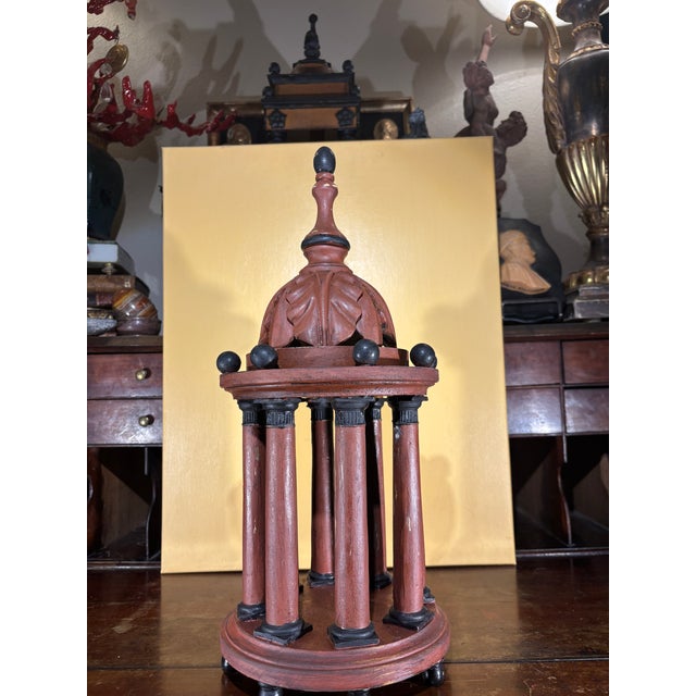 Handcrafted Rotunda Grand Tour Architectural Capriccio Model Miniature in Italian Neo-Classical Manner For Sale - Image 11 of 12