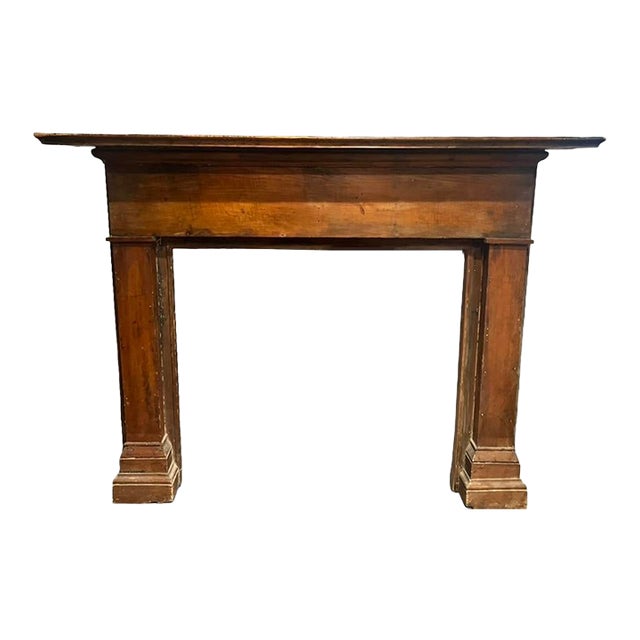 Late 19th Century Pine Fireplace Mantel For Sale