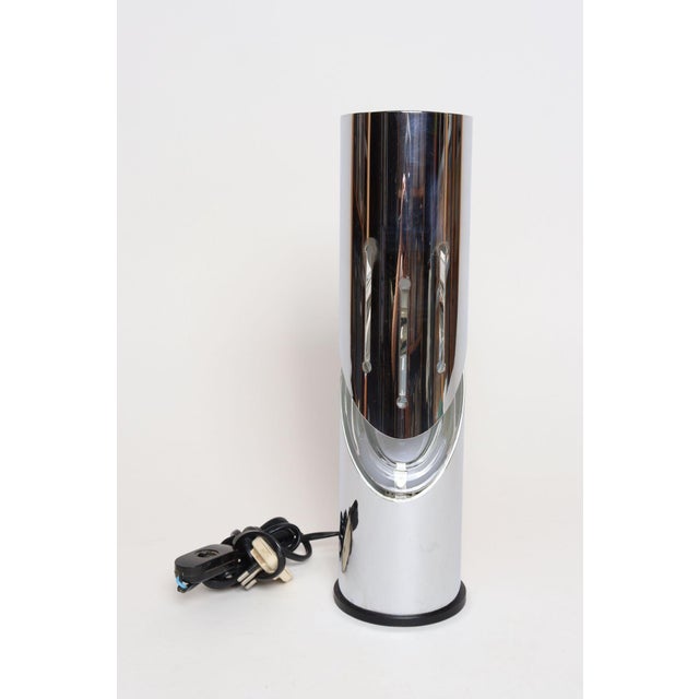 Vintage Italian Chrome and Glass Collapsible Table Lamp by Oscar Torlasco For Sale In New York - Image 6 of 18
