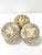 Vintage Camel Bone Inlay Mosaic Decorative Spheres – Hand Carved Set of 3 For Sale In Louisville - Image 6 of 6