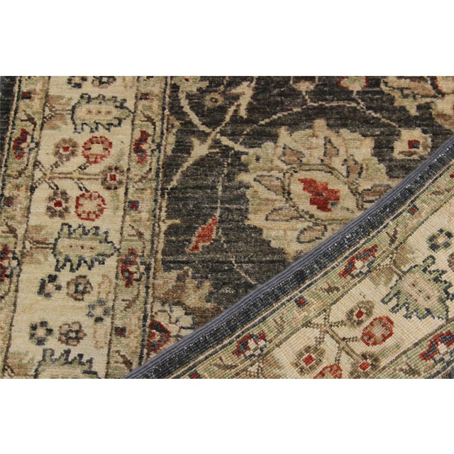 Gray Boho Chic Ziegler Gray/Beige Wool Runner Rug- 2'6'' X 10'8'' For Sale - Image 8 of 10