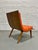 1950s Mid Century Modern Scoop Lounge Chair by Carter Brothers | Orange Tufted Chair, C. 1950's For Sale - Image 5 of 13