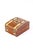 A charming English Victorian dome-lidded box in rich rosewood, banded in bone strapping with brass stud (pique) decoration...