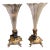 Antique Pair of Gilt Bronze and Baccarat Crystal French Cornucopia Vases For Sale