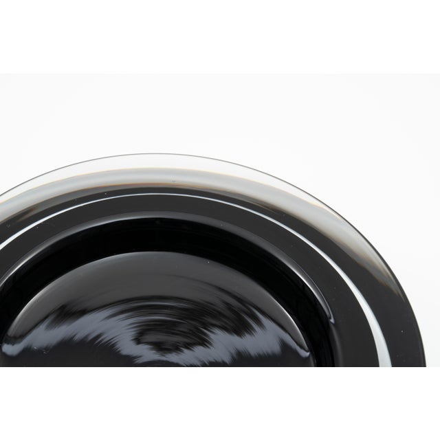 Large Black Blown Glass Double-Edged Dish by Renato Anatra, circa 1980 For Sale - Image 9 of 11