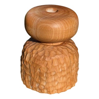 Beech Candlestick 6 by Romain Des Bois For Sale