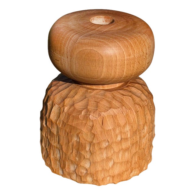 Beech Candlestick 6 by Romain Des Bois For Sale