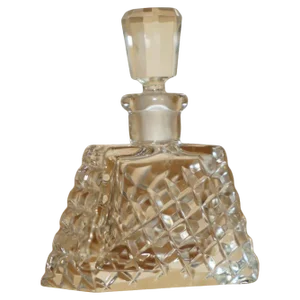 Antique Cut Glass Crystal Collectable Dressing Table Perfume Bottle, 1920