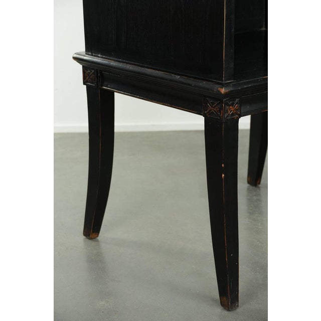 20th Century Asian Style Black Wooden Armchair For Sale - Image 13 of 15