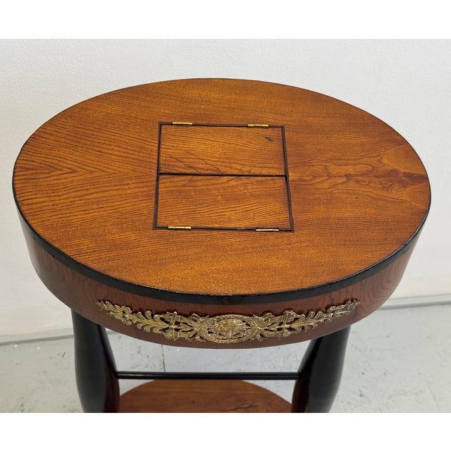 Antique Empire Ash Sewing Table, 1830s For Sale - Image 6 of 12