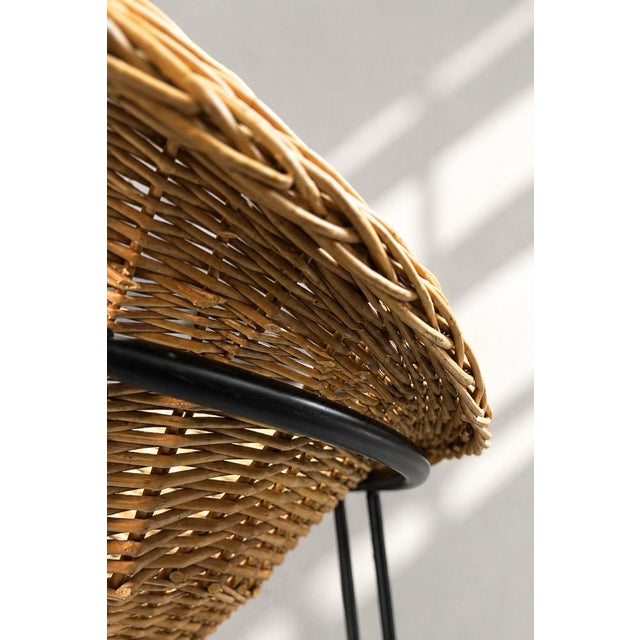 Vintage Italian Modern Boho Rattan Spherical Bowl Chair, 1950s For Sale - Image 18 of 18