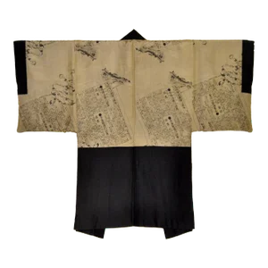 Authentic Silk Kimono Inscribed With 1910 Japan-Korean Treaty for Wall Hanging