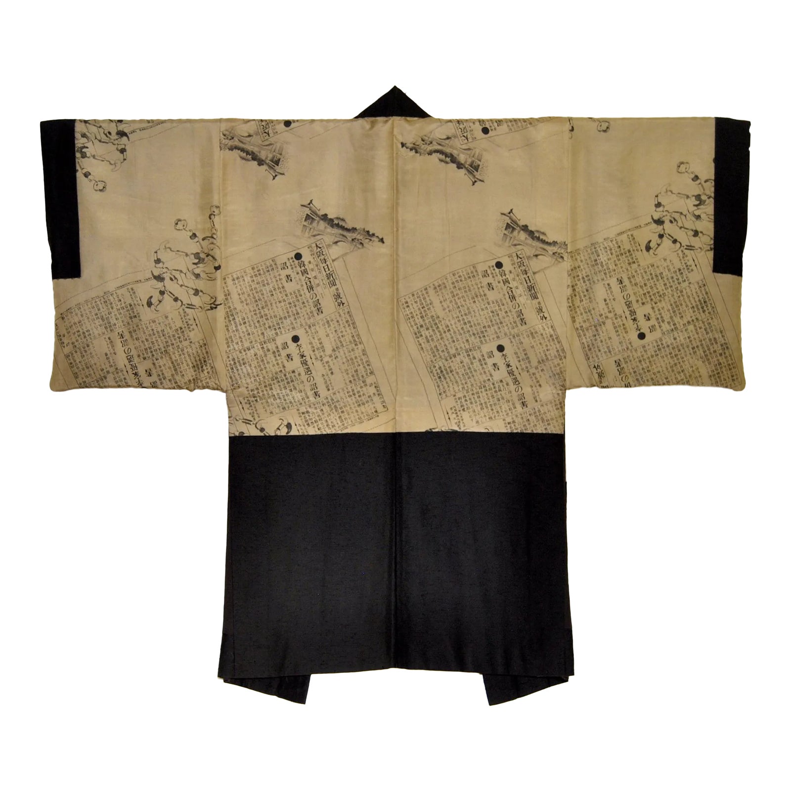 Silk Kimono Inscribed With 1910 Japan Korea Treaty Interior Decor ...