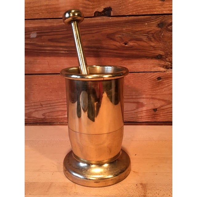 Antique Tiffany Studios Solid Brass Apothecary Mortar & Pestle For Sale - Image 12 of 12