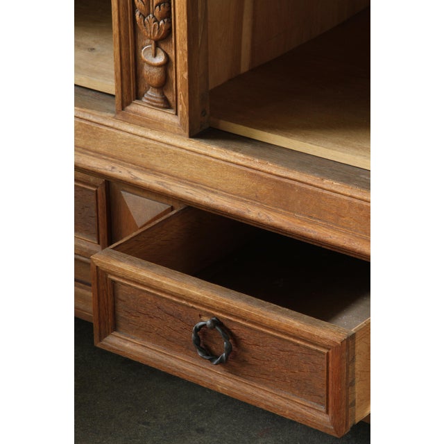 Vintage Art Nouveau Danish Oak Cabinet, 1930s For Sale - Image 16 of 17