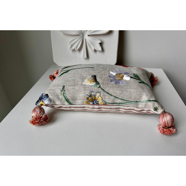 Schumacher, Nina Campbell, Samuel & Sons Lavender-Filled Decorative Pillows - Collection of 2 (1 Large, 1 Small) For Sale - Image 10 of 12