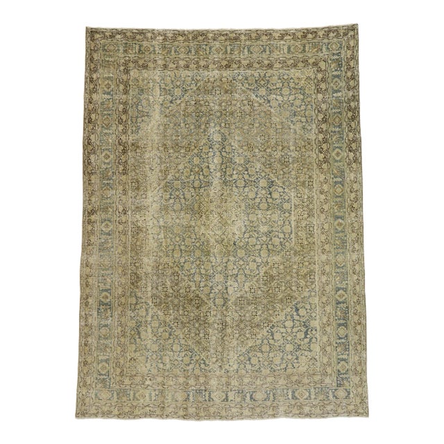 Antique Persian Tabriz Rug, 07'04 X 10'01 For Sale