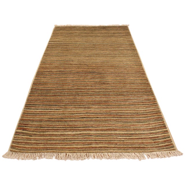 Contemporary Gabbeh Beige/Rust Wool Rug - 3'1'' X 5'1'' For Sale In New York - Image 6 of 10