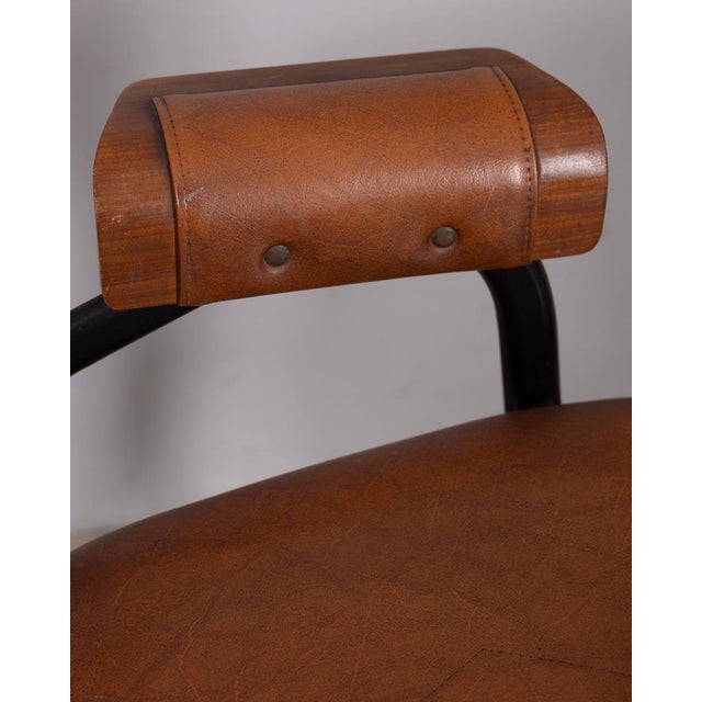 Vintage Leather Chair by Gastone Rinaldi for Rima, 1950s For Sale - Image 11 of 14