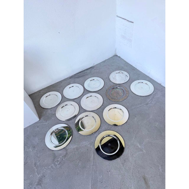 Plates and Saucers in Silver-Plated Metal from Emile Puiforcat, 1960s, Set of 12 For Sale - Image 13 of 18