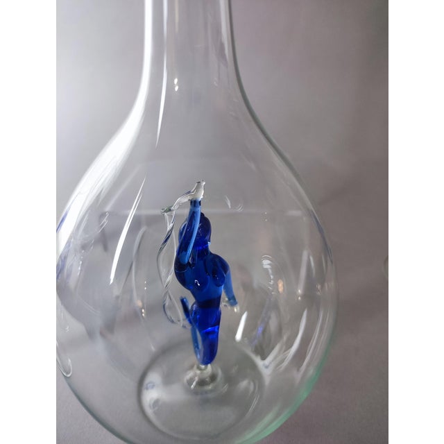 Liqueur Set Glasses and Carafe from Lauscha, 1950s, Set of 6 For Sale - Image 9 of 16