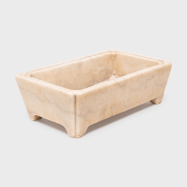 Chinese Chinese White Marble Footed Basin For Sale - Image 3 of 6