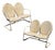 Vintage Art Deco Steel Metal Clam Shell Double Seat Porch Patio Loveseat - Pair For Sale