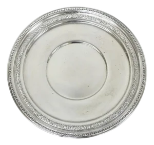 Vintage Reed & Barton 1241 Round Victorian Silver Plated Serving Platter Tray