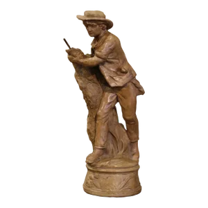 19th Century French Terracotta Farmer Sculpture
