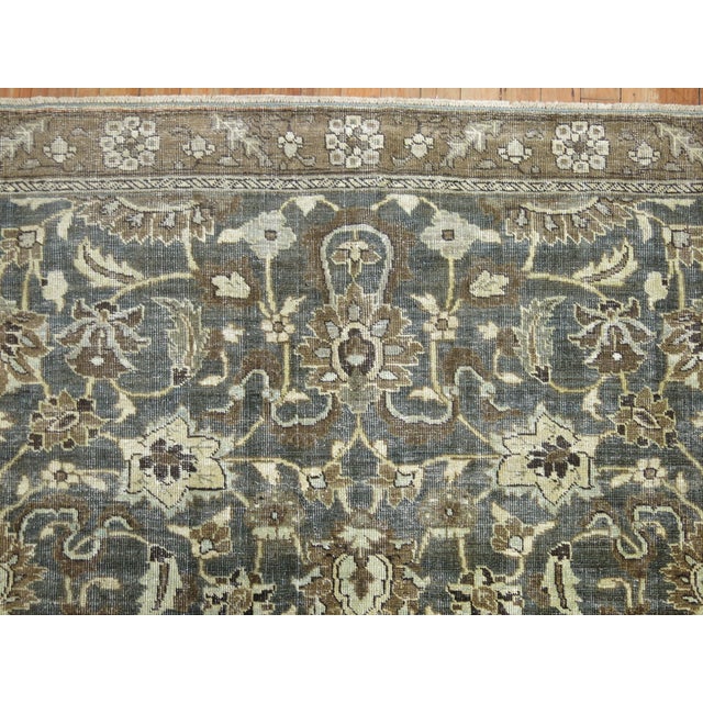 Green Antique Persian Heriz Rug, 4'2'' X 6' For Sale - Image 4 of 7