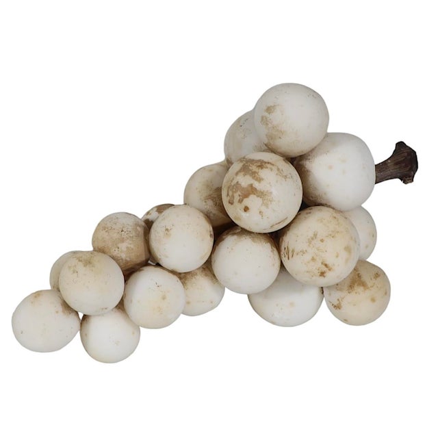 Lot of five vintage alabaster grape clusters, Made in Italy circa 1940/1960's. These decorative pieces are all in very...