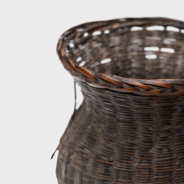 Chinese Petite Gathering Basket, C. 1940 For Sale - Image 4 of 4