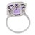 Contemporary 9.45 Carat Amethyst Diamond Platinum Cocktail Ring, Size 7.5 For Sale In Los Angeles - Image 6 of 6