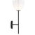 Transitional AERIN for Visual Comfort Signature Brisa 20" Torch Sconce in Bronze with White Strie Glass Shade For Sale - Image 3 of 9